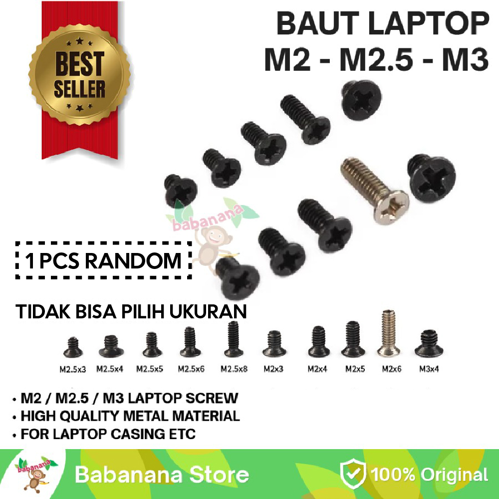 Baut Laptop 1Pcs Eceran 1 Pcs Sekrup Asus Acer Hp Dell Lenovo MSI DELL