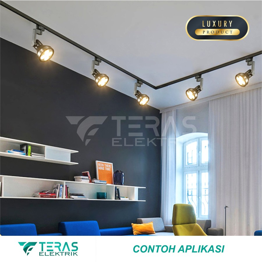 Lampu sorot track light 35 Watt lampu sorot rel 35w satu set isi 4