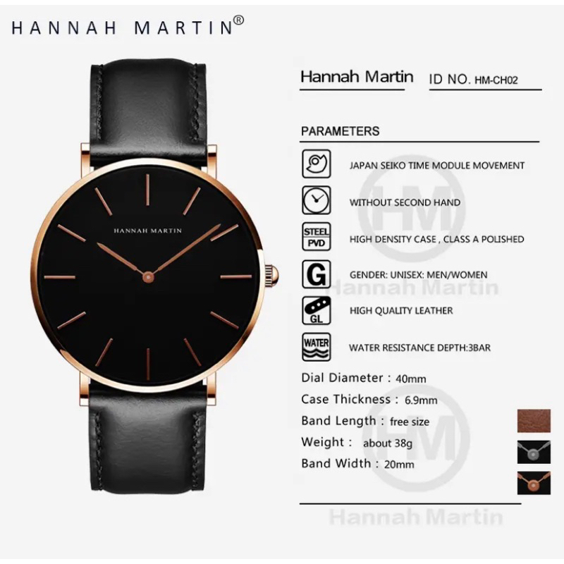 jam tangan pria keren viral tik tok “HANNAH MARTIN”