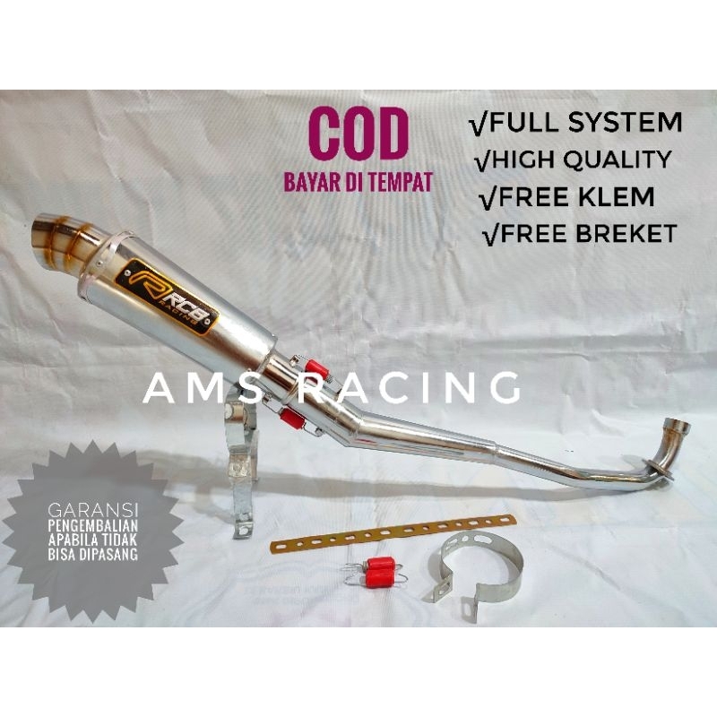 Knalpot Racing RCB Corong All Bebek supra x 110/125/blade/revo/kharisma/jupiter/shogun/smash/astrea/