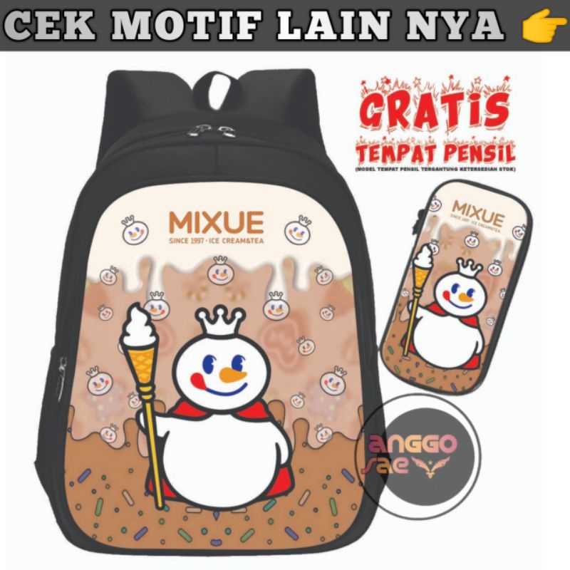 Tas Anak Sekolah MIXUE Printing anggosae SD / TK / PAUD