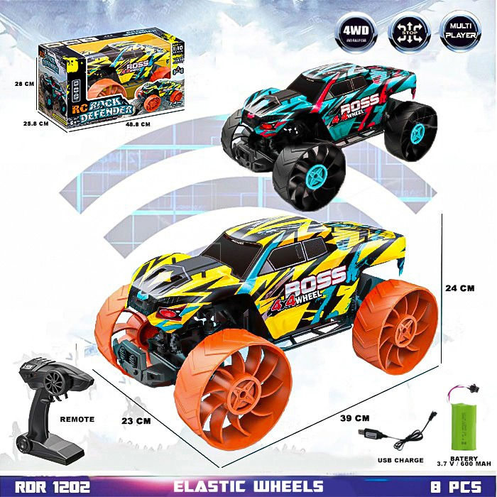 PROMO RC Elastic Wheels Offroad 4X4 4WD Buggy Rock Crawler Mainan Anak Mobil Remote Control Radio Co
