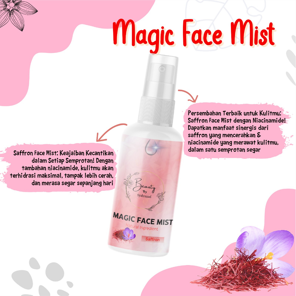 SAFFRON MAGIC FACE MIST Beauty By Syahrazad