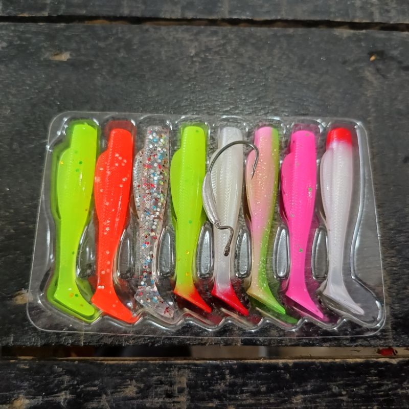 SOFT LURE 6CM ISI 8PCS I UMPAN CASTING IKAN GABUS DAN TOMAN