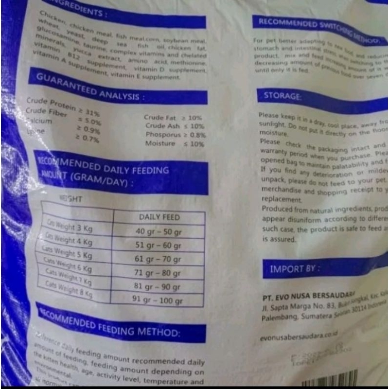 Makanan kucing Life Cat food Repack 1kg - Promo Price