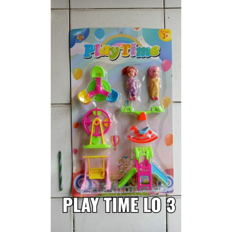 MAINAN PLAY TIME TAMAN BERMAIN SET + BONEKA LO 3
