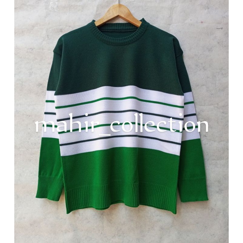 Tricolor/Sweater rajut wanita/atasan rajut wanita/atasan blus  sweater