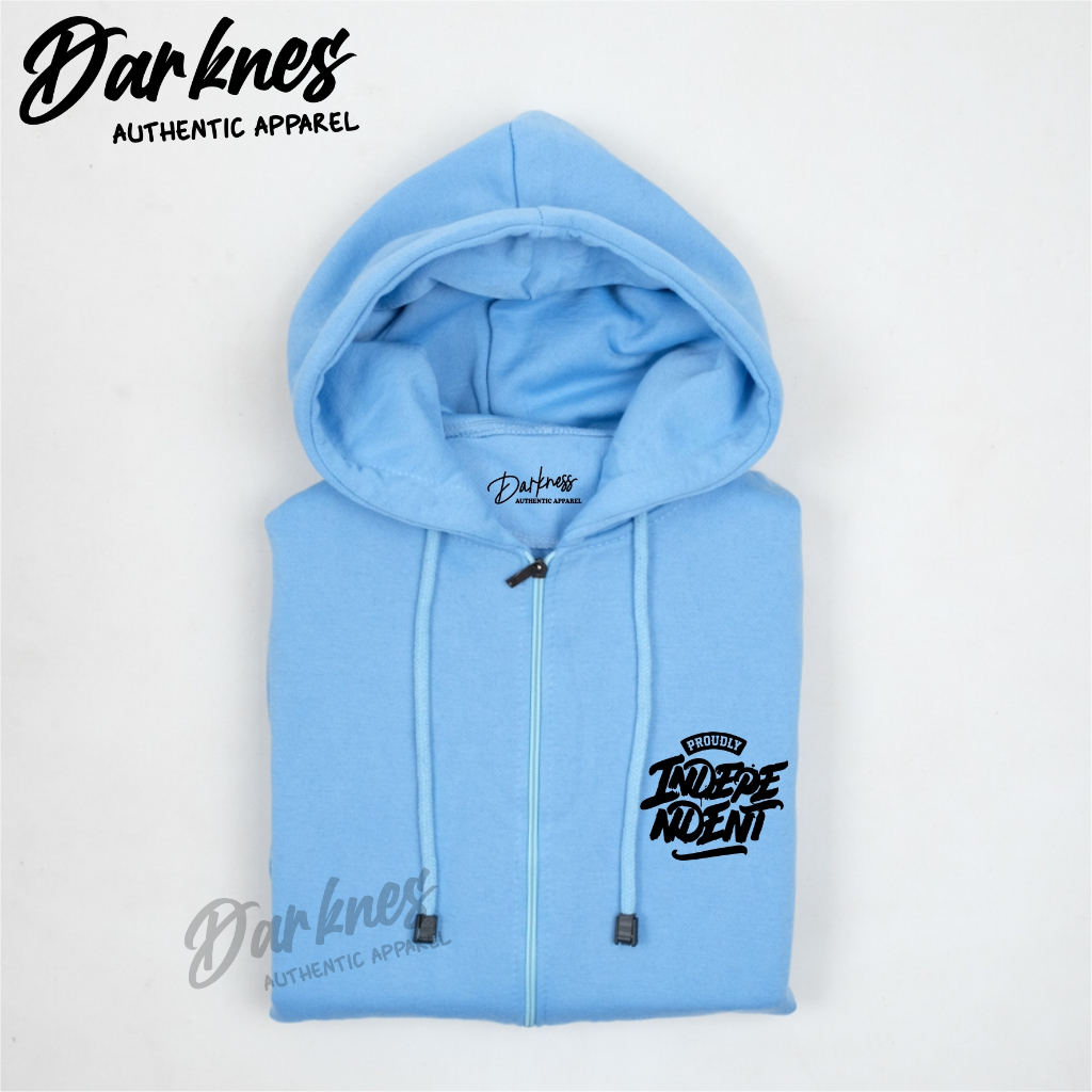 hoodie distro premium terbaru 2023 original brand darkness apparel full tag bahan tebal size jumbo M XXL warna biru turkis jaket hoide zipper higt quality ztyle korean bisa cod bayar ditempat