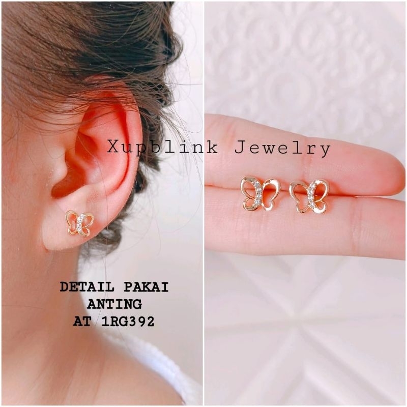 Anting Titanium Anti Karat Sally Permata Anting Tusuk Wanita