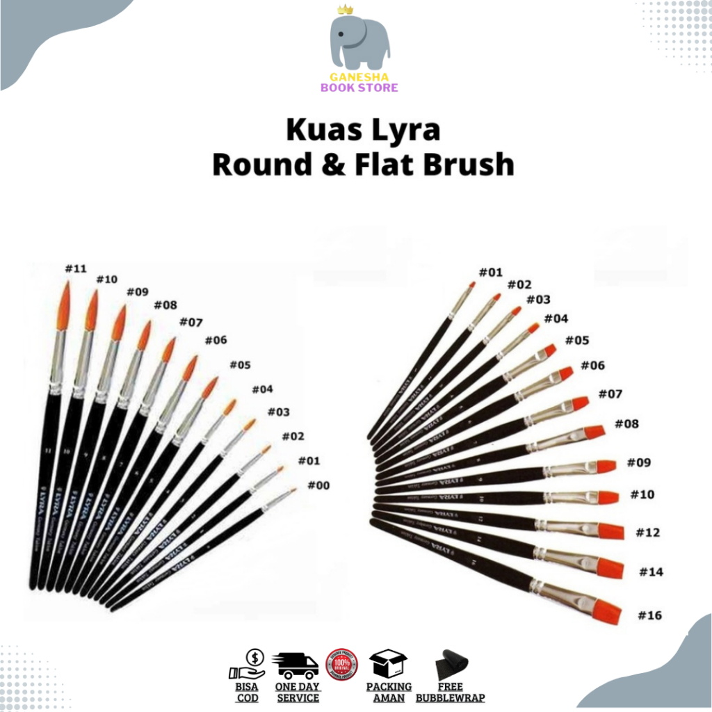 

Kuas Lyra Brush Round Flat