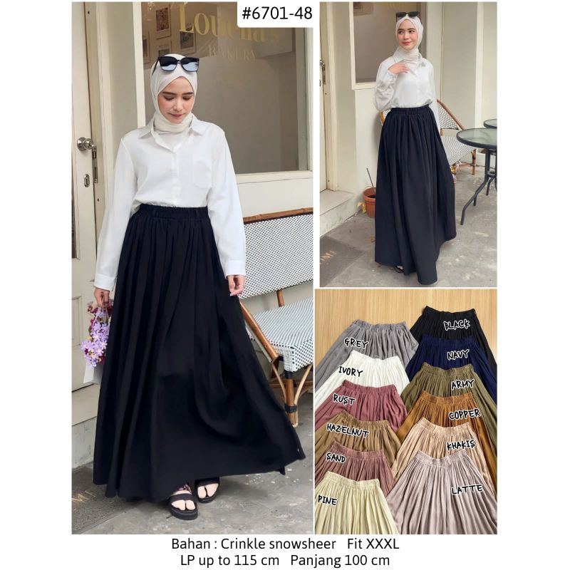 Alma skirt / Crinkle Skirt / Airin Skirt / Crinckle Flowy Pleats Skirt