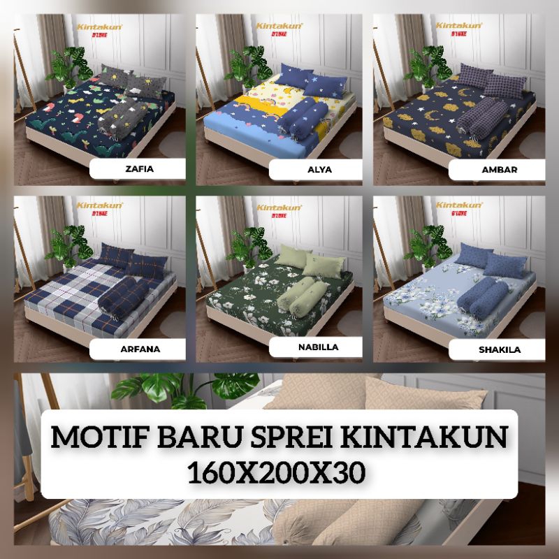 SPREI KINTAKUN 160X200 TINGGI 30 CM / SPREI TINGGI 30 CM KINTAKUN