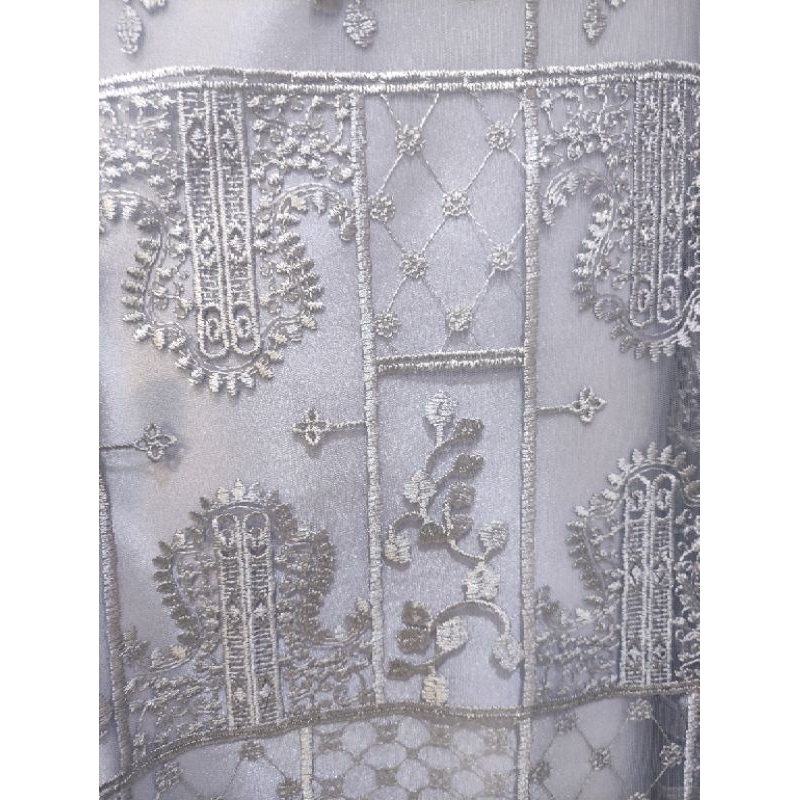 Kain Tile Brokat Etnik Sapto/Sumba BA58 D#1 Silver