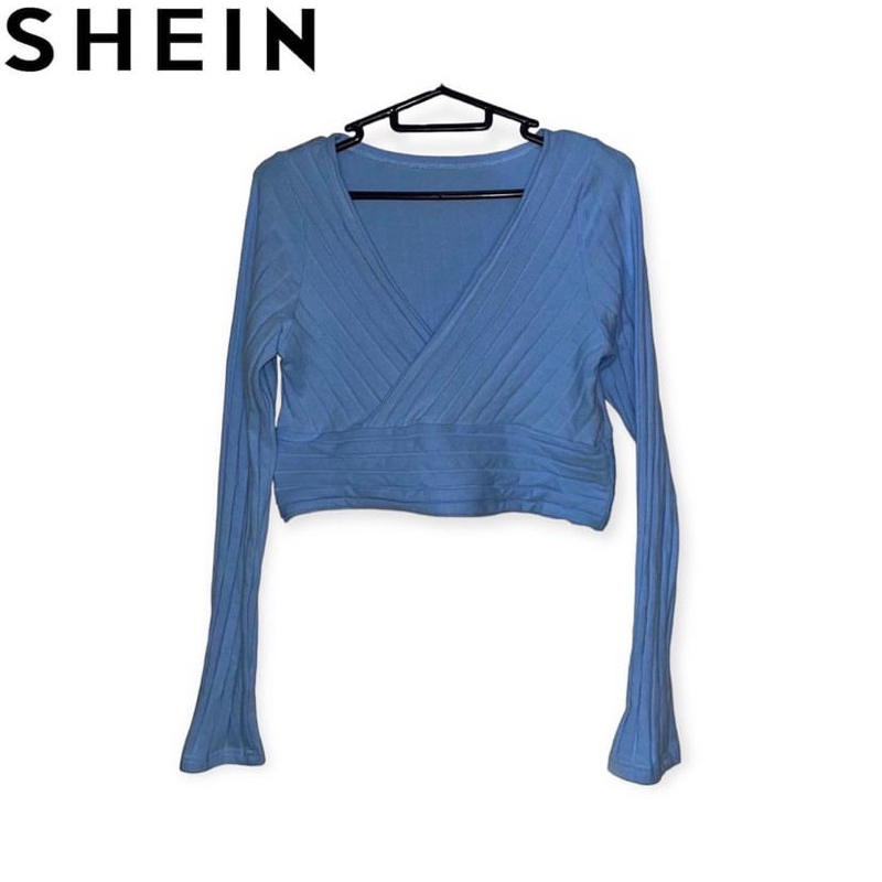 Crop shein Biru