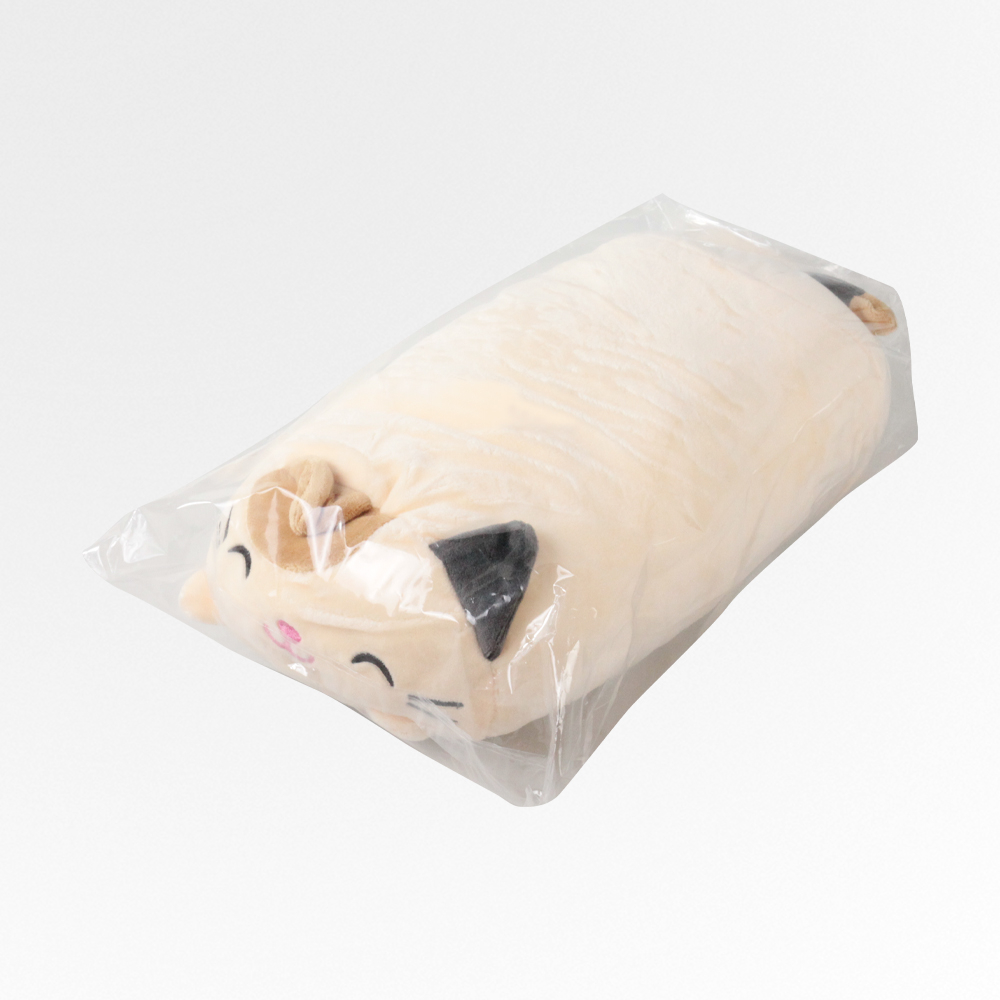 Boneka Bantal Karakter Kucing Lucu Plush Stuffed Toy - ZN91 - Cream