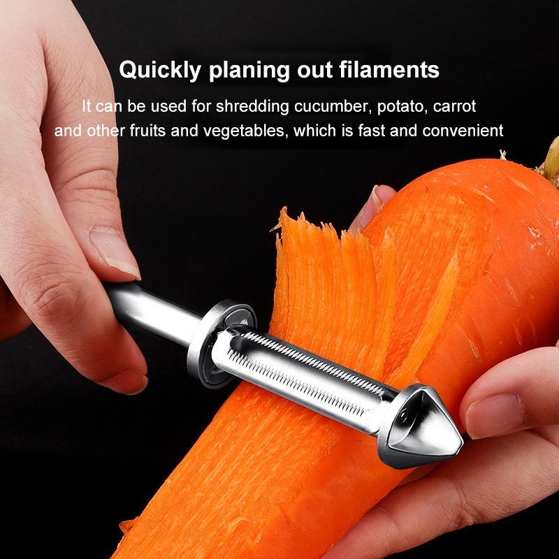 Peeler Knife 5in1 Stainless Steel Pisau Kupas Multifungsi / Pengupas Buah Sayur Alat Kupas Buah dan Sayuran