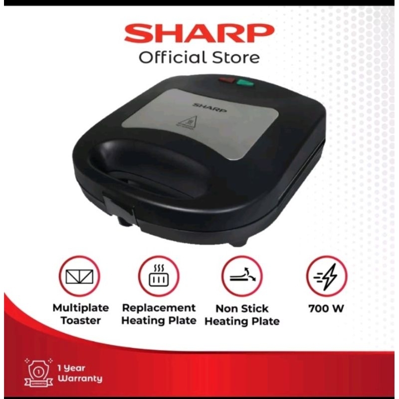 Panggangan Roti Sharp / Sandwich Toaster KZS-71-BK / KZS 71BK