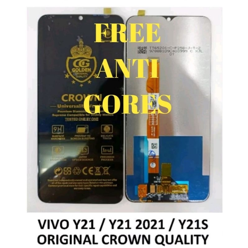Lcd Torchscreen Hp Fullsett Vivo Y21 / Y21 2021 / Y21S. Original Crown Quality. Free Dus Packing & B