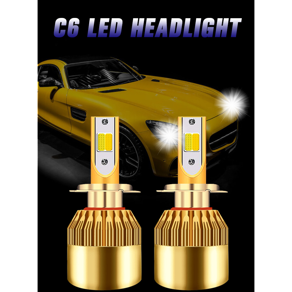 LAMPU UTAMA DEPAN LED PUTIH H7 C6 GOLD MOTOR YAMAHA R25 - KAWASAKI NINJA 250 R KARBU - NINJA 250 FI 