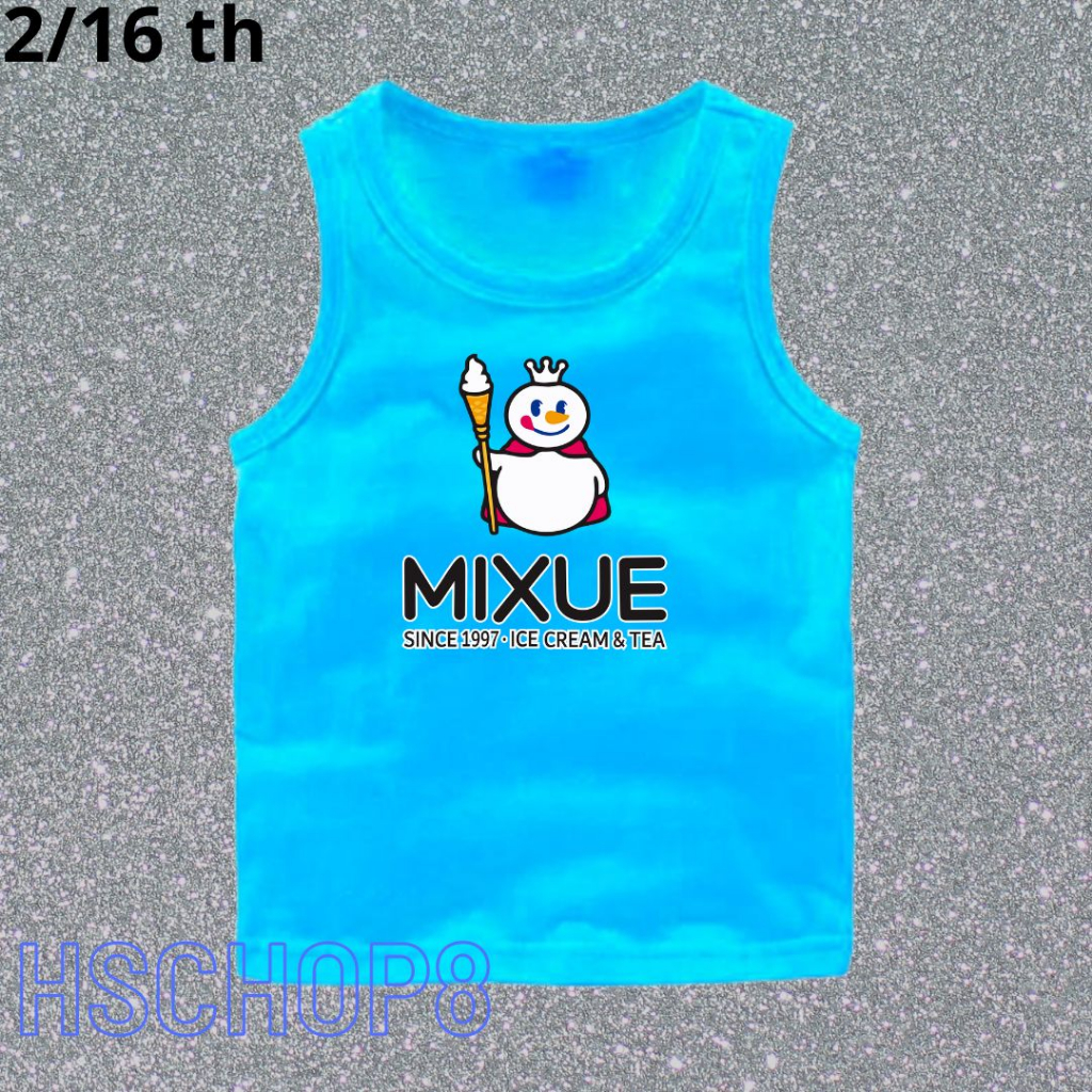 Baju Singlet Mixue Anak usia 2-16 Tahun kaos Singlet Anak Unisex Anak Dalaman Anak Tanktop Ank