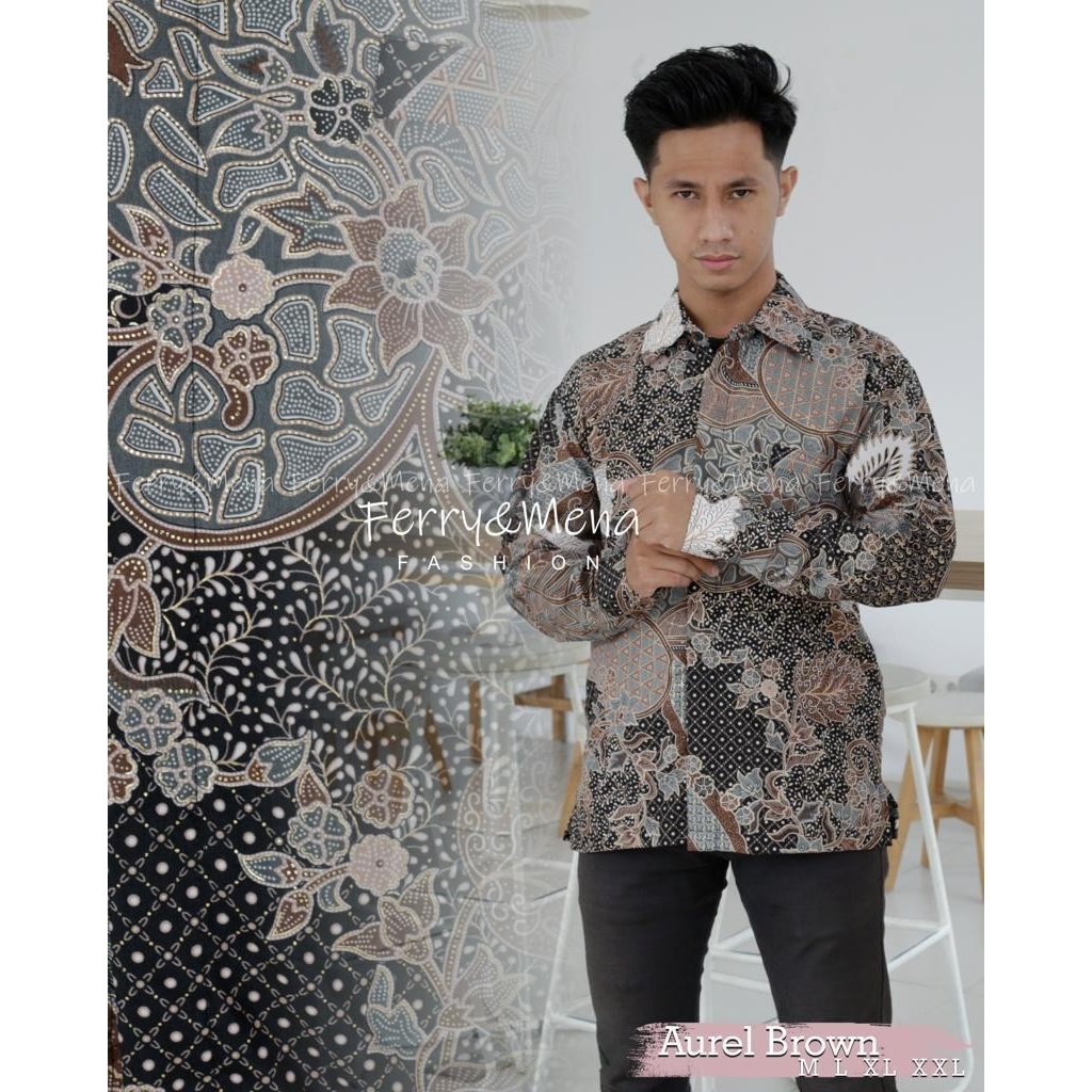 Kemeja Lengan Panjang Batik Kondangan MOTIF LILING &amp; DAUN  by tokozahra27