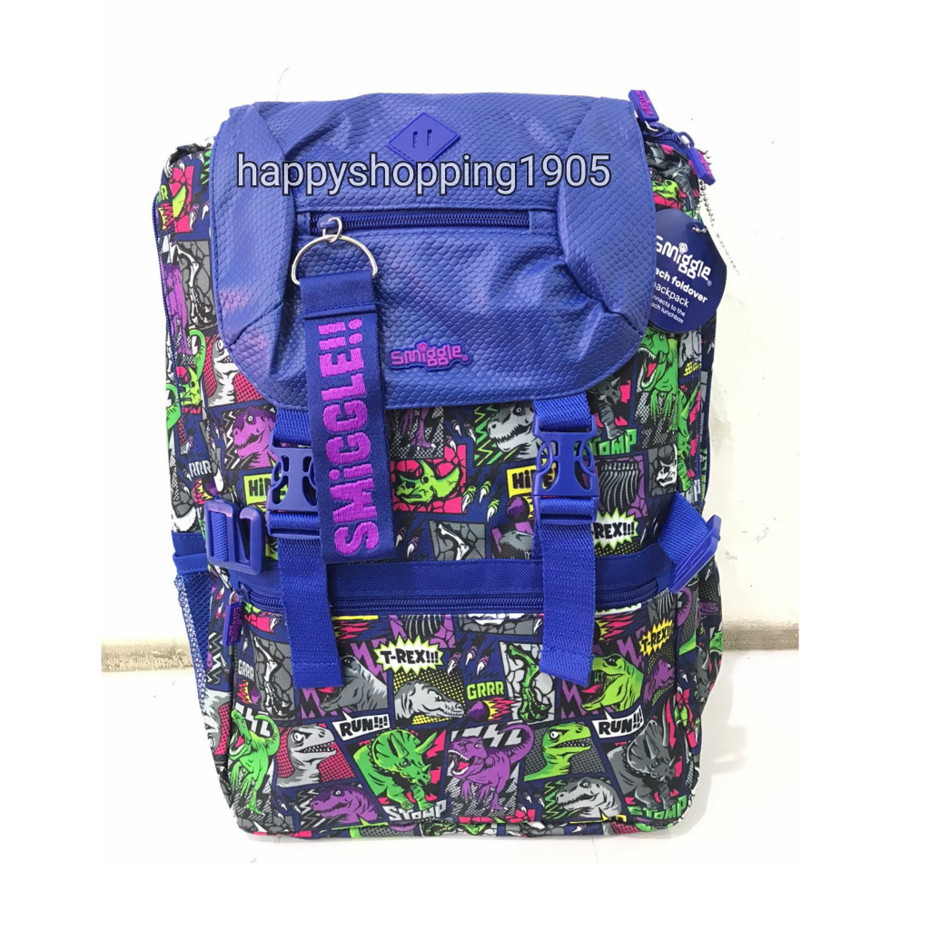 SMIGGLE FOLDOVER BACKPACK DINO - TAS RANSEL SMIGGLE