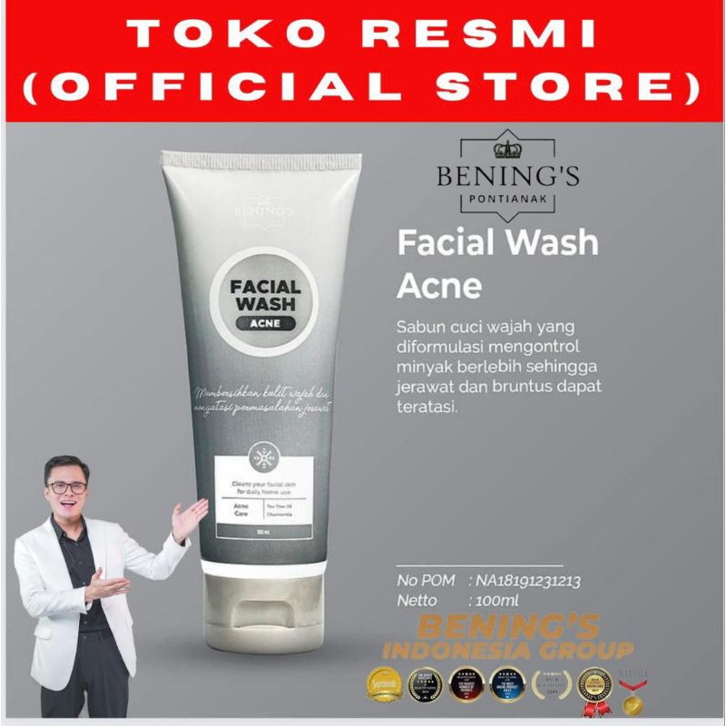 FACIAL WASH ACNE  BENING'S dr OKY PRATAMA Facial Wash Bening