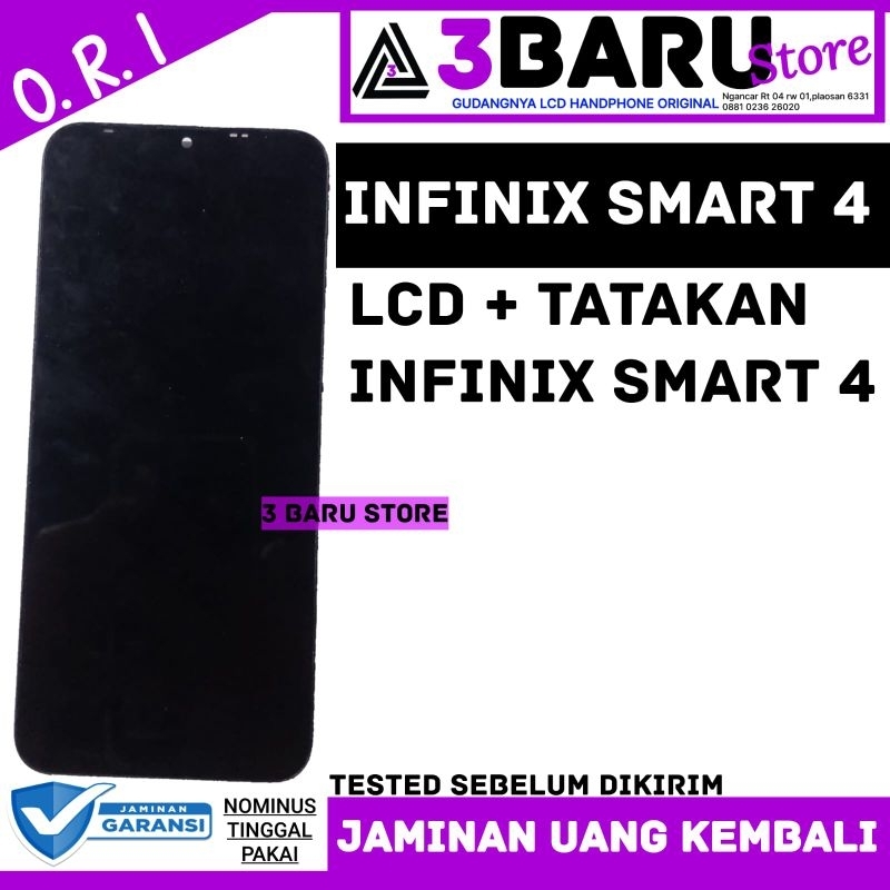 LCD+TATAKAN INFINIX SMART 4 lcd handphone infinix smart 4 ori