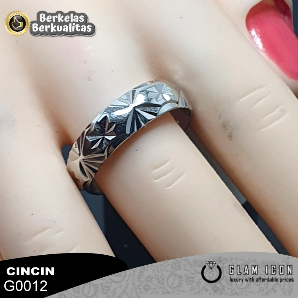 Cincin Couple simple cutting Ukir G0012 CCS