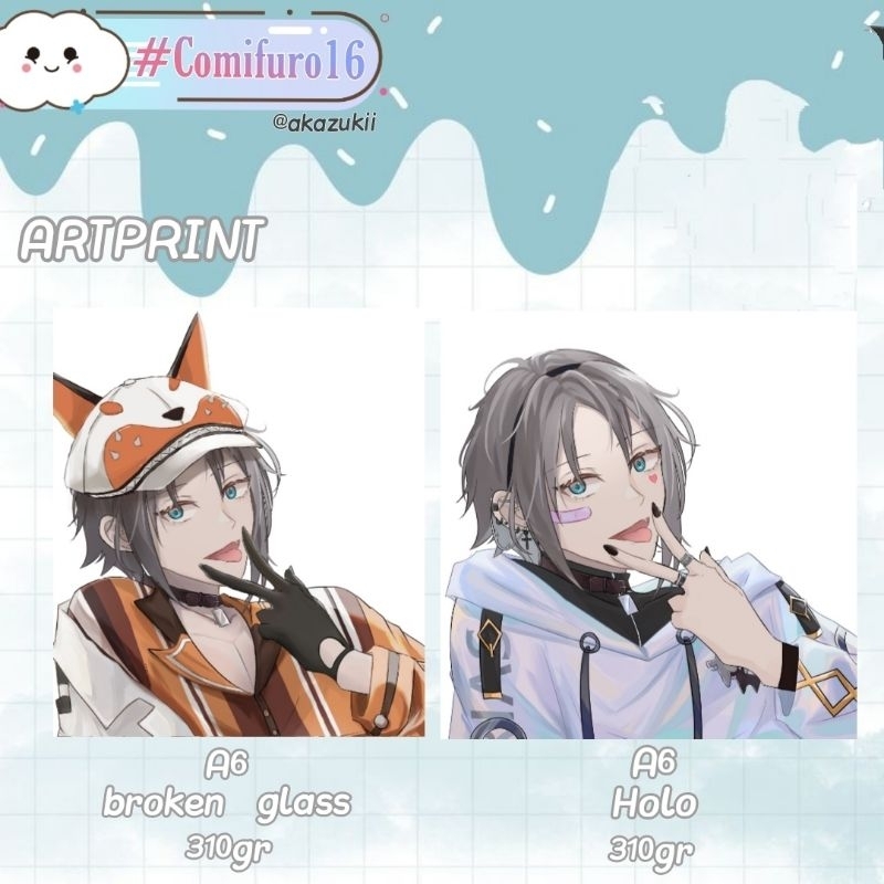 Artprint Vtuber LUXIEM NIJISANJI EN Mysta Rias Ike Eveland