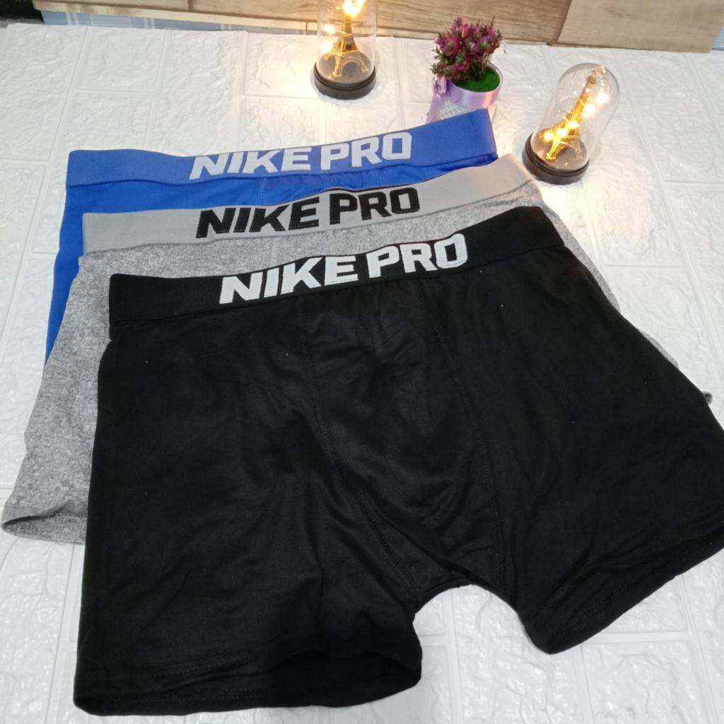 Celana Dalam segi 4 NIKE PRO Pria Underwear Pria Boxer pria CD pria CD laki laki CD segi empat pria 