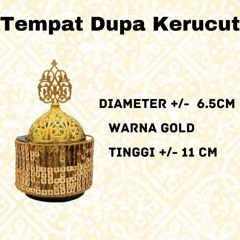 Tempat Bakar Dupa Kerucut Artisan Series Royal Gold