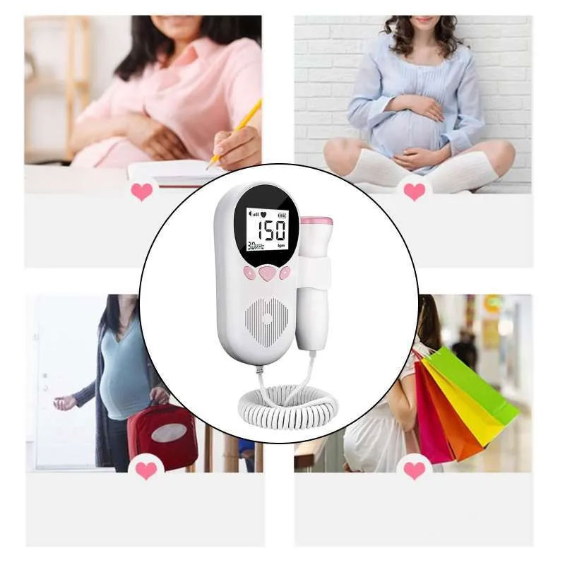 Deteksi Jantung Janin Bayi Fetal Doppler Heartrate - JSL-T502 - White