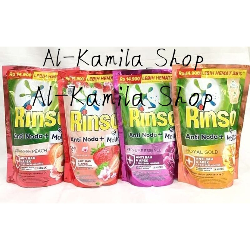 RINSO Anti Noda+Molto Deterjen Cair 750/625/565/510ML ~ Perfume Essence/Ungu || Korean Strawberry ||