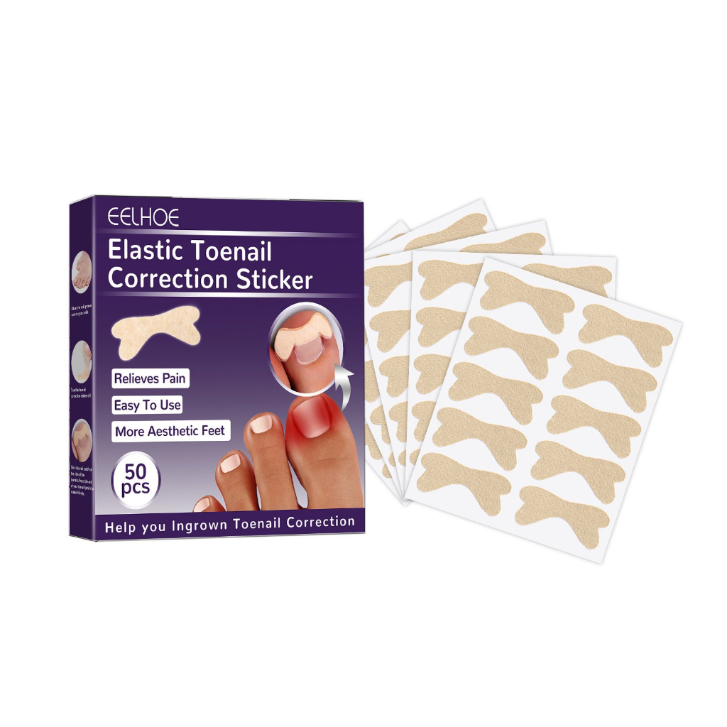 EELHOE Stiker Korektor Kuku Kaki Adhesive Ingrown Toenail Patch 50 PCS - EH-50 - Khaki