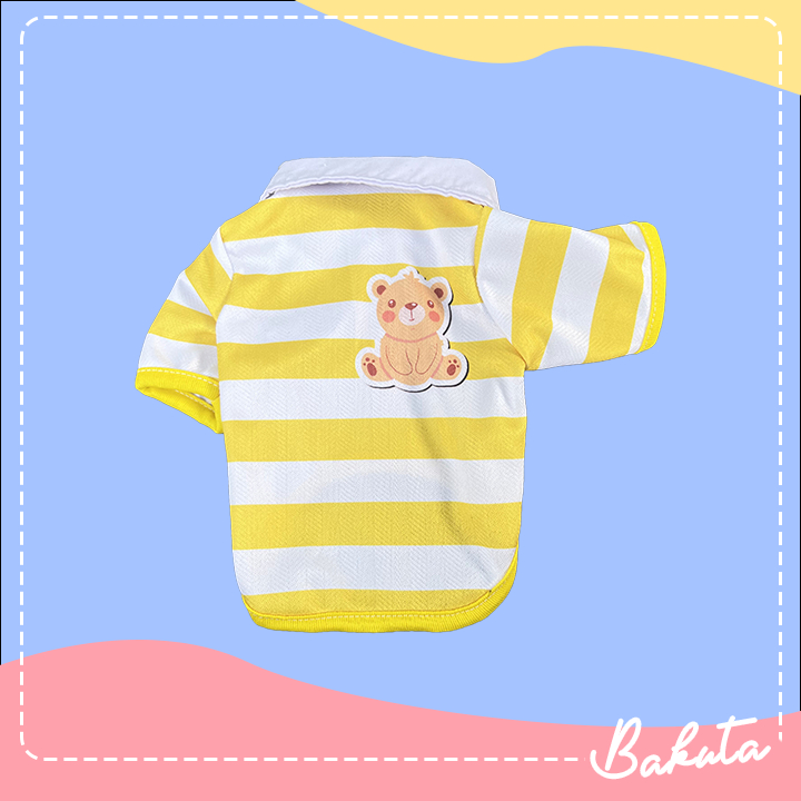 Baju Kucing Edisi Strip Bear Sleeve Baju Kucing Murah untuk Kucing dan anjing / Bisa Pilih Ukuran S-XXL / Baju Kucing Tangerang