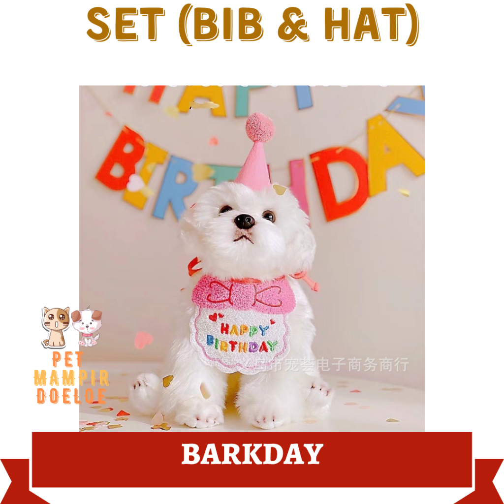 SET Pet Bib & Topi BARKDAY