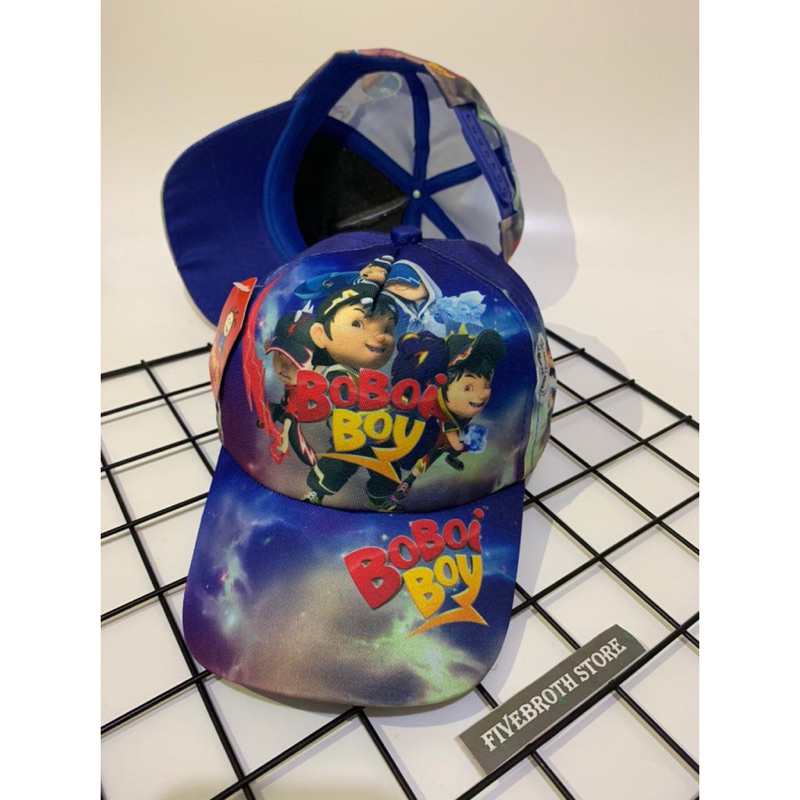 Topi anak motif boboiboy full print kids