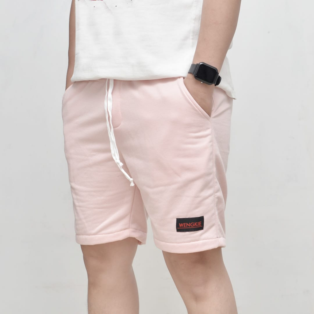 Wengkie.id / Boardshort / celana pendek pria / celana pendek wanita / celana casual / celana pendek murah / Warna Dusty Pink