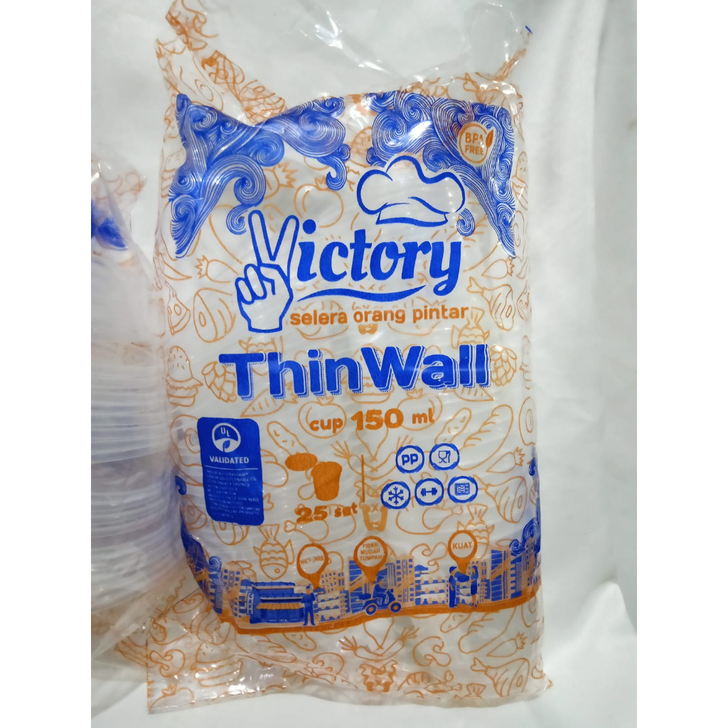 150 ml - Cup Puding Plastik Thinwall Bulat Victory