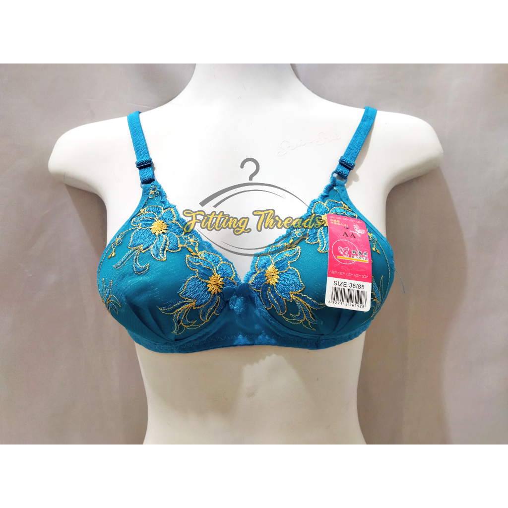 BRA BH BRUKAT RENDA BUSA TANPA KAWAT WANITA KAIT 2 / BRA BROKAT BORDIR MOTIF BUNGA