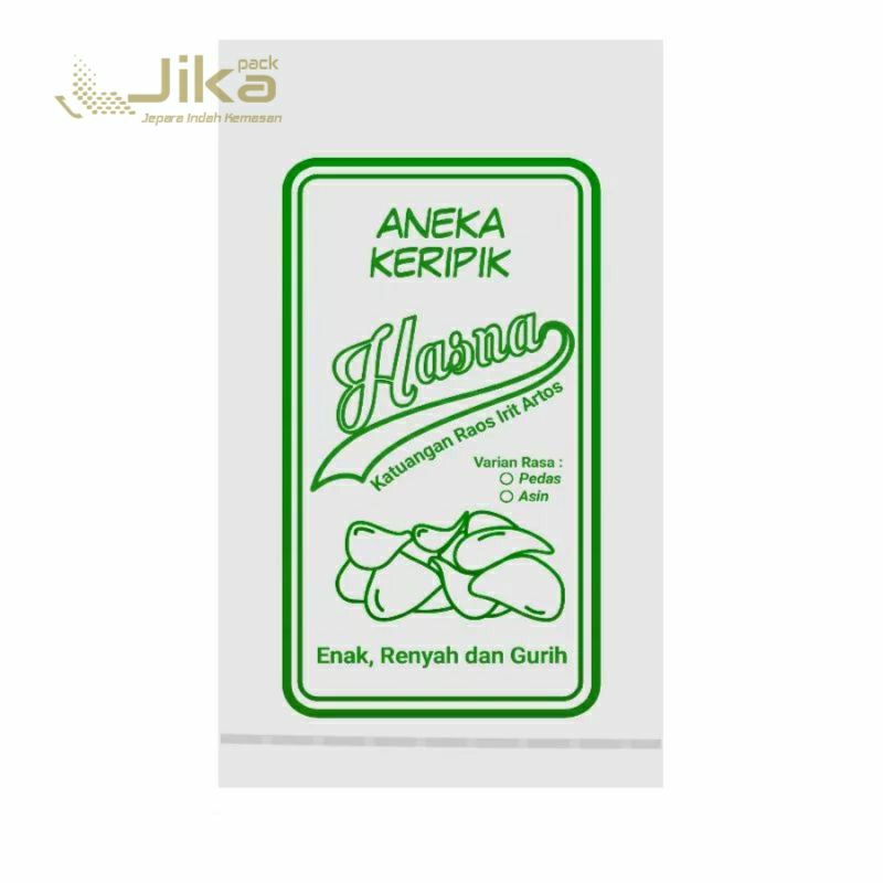 Kemasan Snack 100pcs Plastik Snack Custom Sablon 1 Warna PP Tebal 0.5