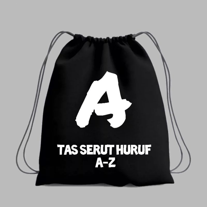 TAS SERUT CUSTOME HURUF /TAS SERUT GENDONG /TAS SERUT PRIA /STRING BAG CUSTOME MURAH