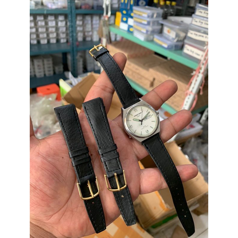 Strap tali jam tangan hitam aftermarket lug 18mm