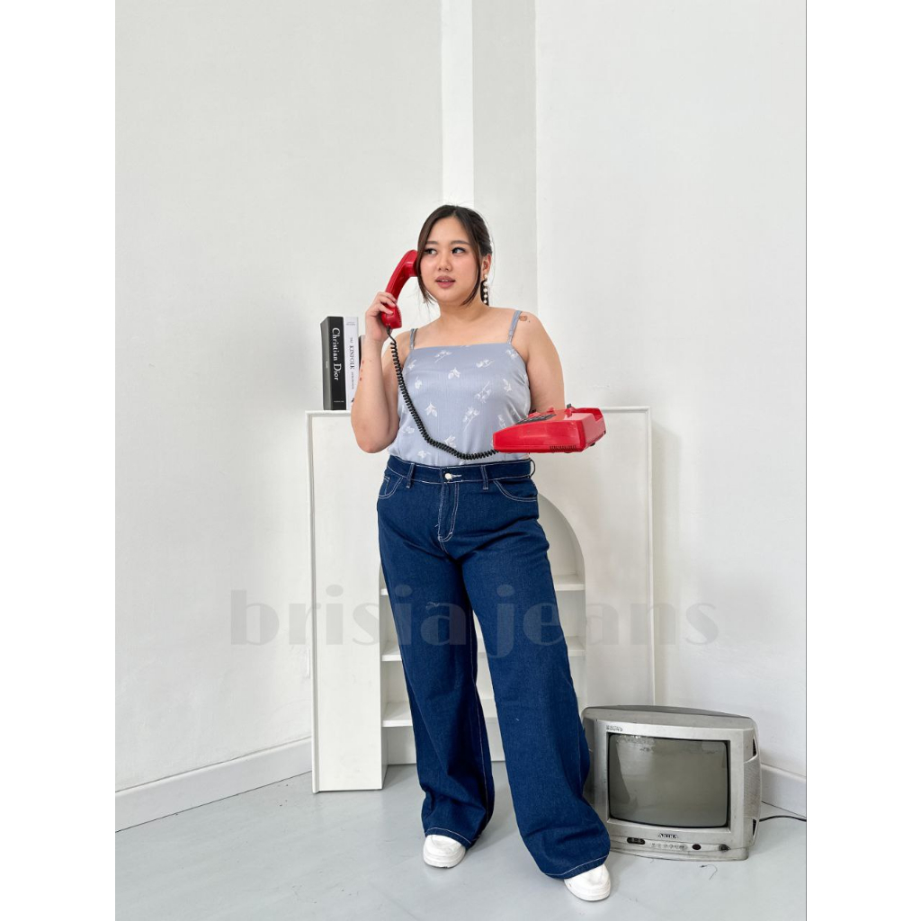 BRISIA JEANS - WENDY Boyfriend Jeans JUMBO - GARMENT Size 34-38 / Loose Jeans BIGSIZE