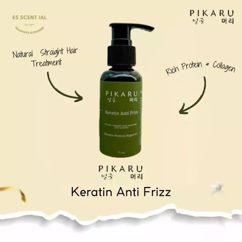 pikaru keratin pelurus rambut antifrizz