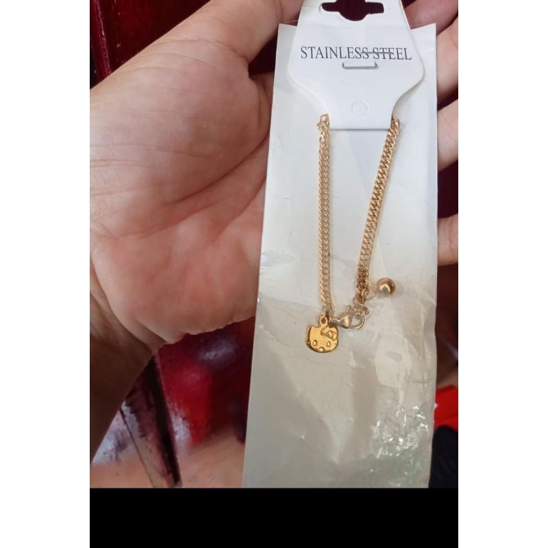 gelang anak rantai titanium asli