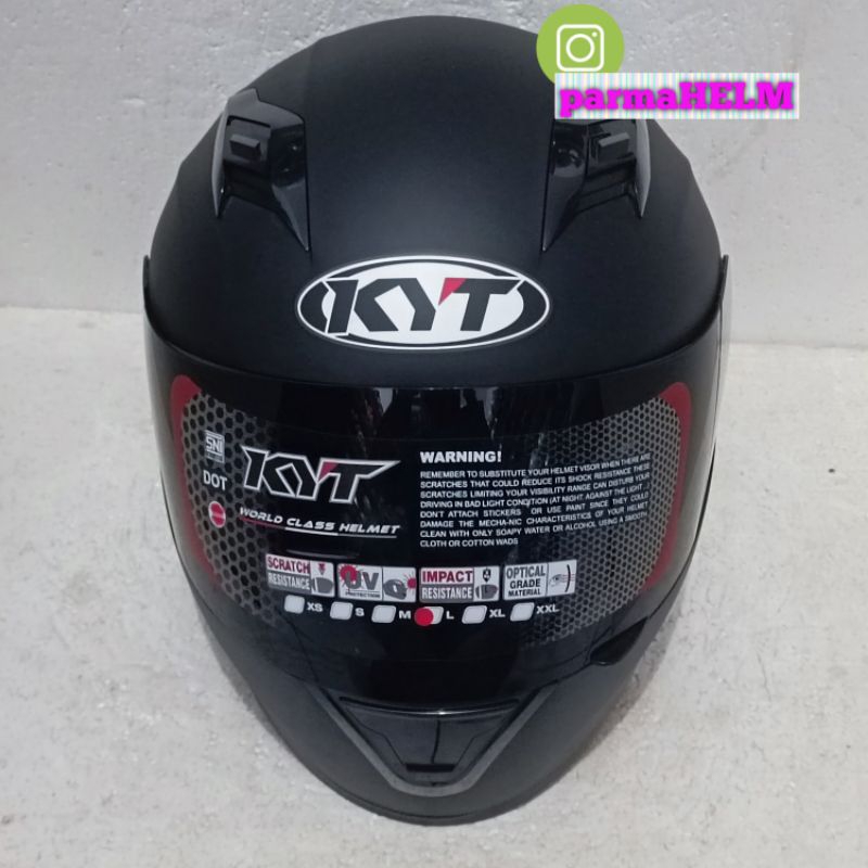 HELM KYT R-10 SOLID BLACK MATT DOFF ORIGINAL