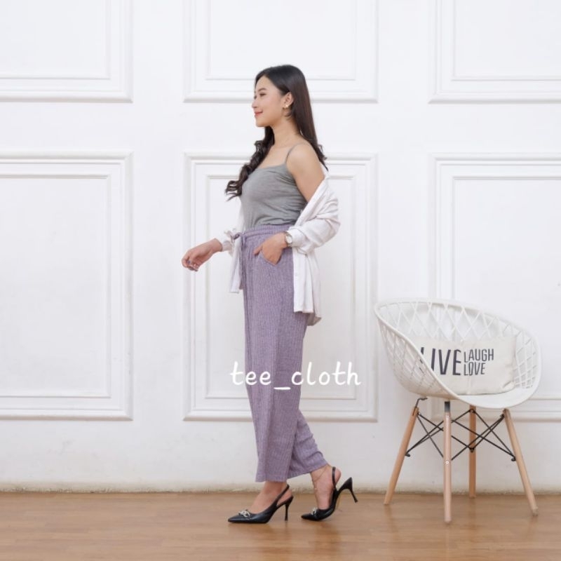 KULOT HORNETS PANTS - KULOT KNIT RAJUT RIP LOSSE HIGWAIST - ALEA