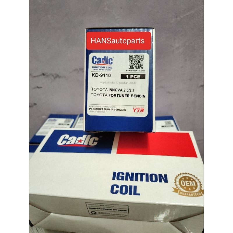 koil coil Innova Inova Fortuner bensin merk cadic